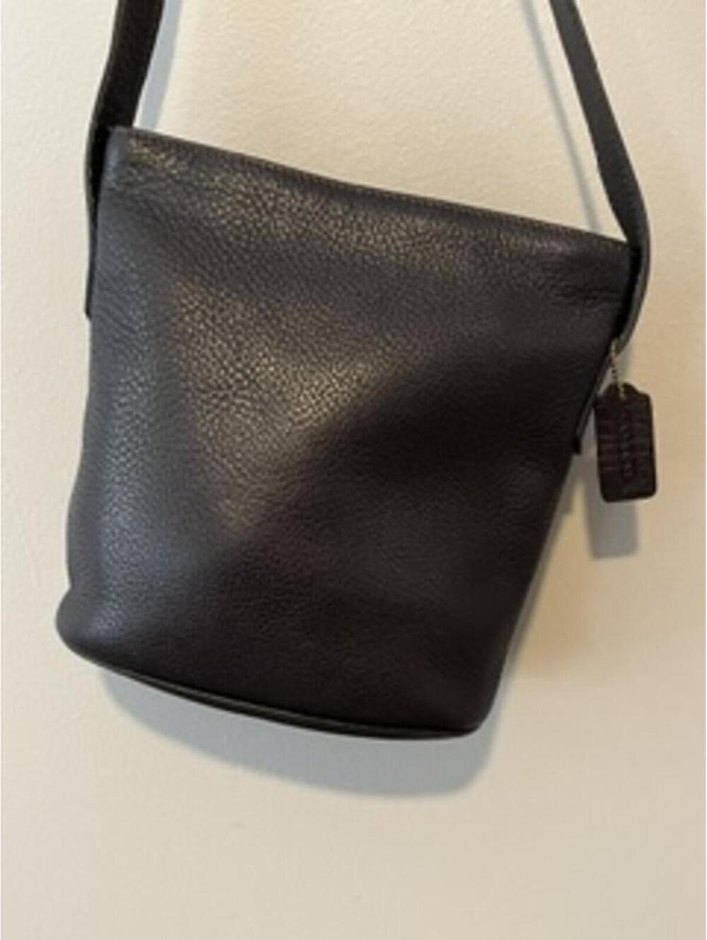Vintage Coach Sonoma Small Bucket Bag Espresso Pebbled Leather 4907 1995 - Picture 8 of 9